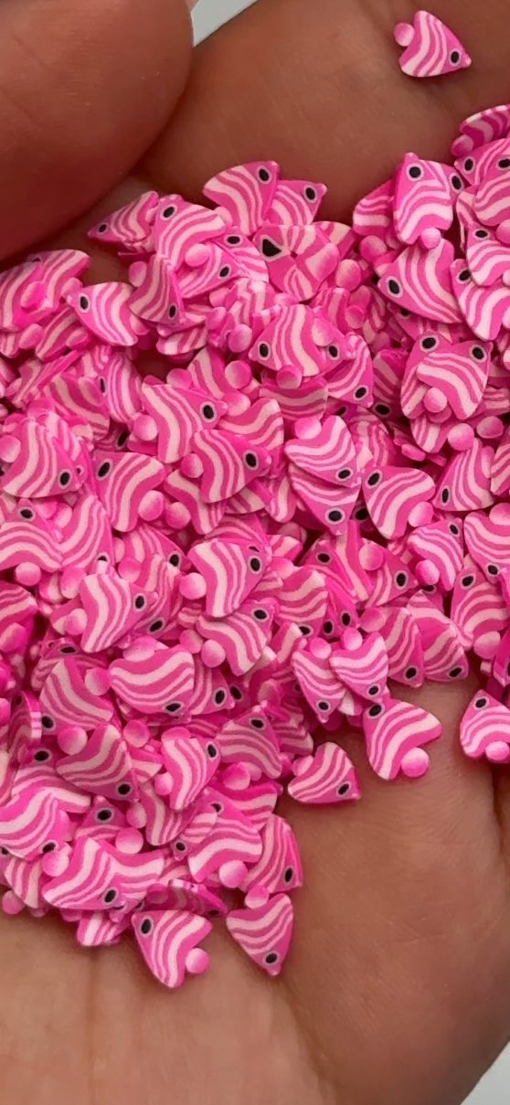 Pink Fish Polymer Clay 5mm