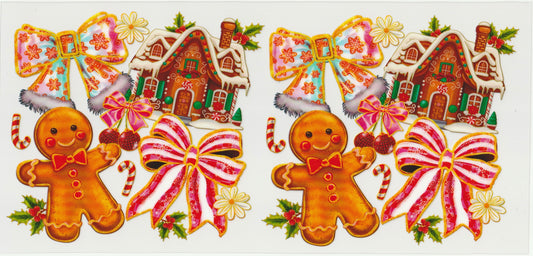 Gingerbread Home UV DTF Cup Wrap | Christmas Design | 16oz Cup Decal