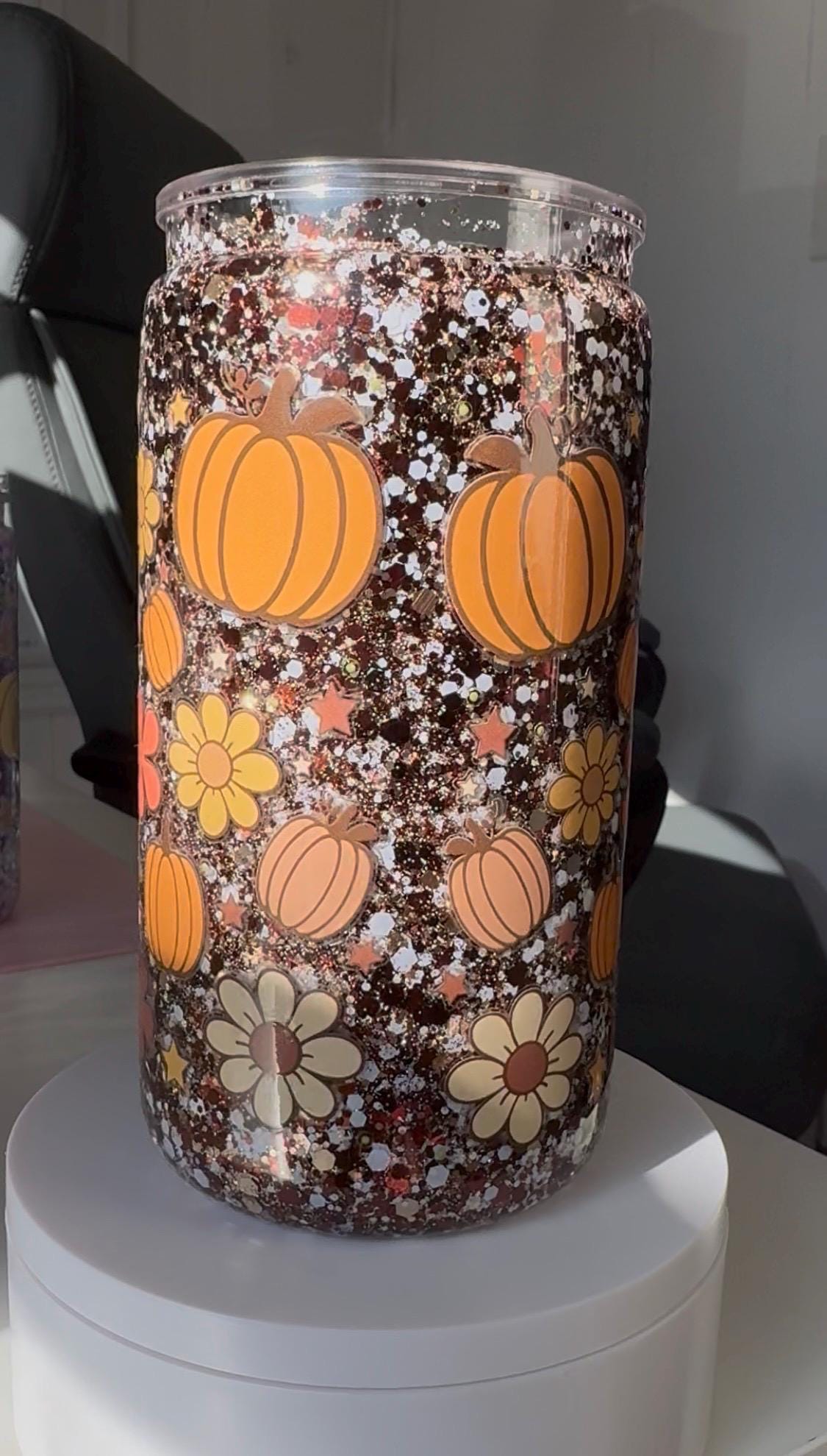 Fall Breeze & Autumn Leaves SnowGlobe Tumbler