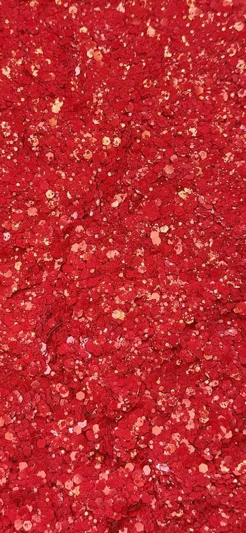Strawberry Jam red chunky glitter mix for snow globe tumblers and resin crafts